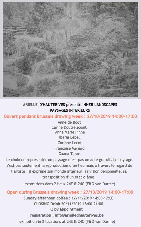 Page Internet. Arielle d|Hauterives présente inner landscapes - paysages intérieurs. 2019-10-27